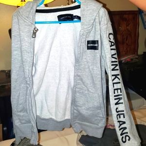 Calvin Klein kids zip-up sweatshirt